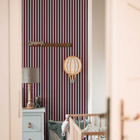 Maya Stripes Brown Blue wallpaper in cherry stripes