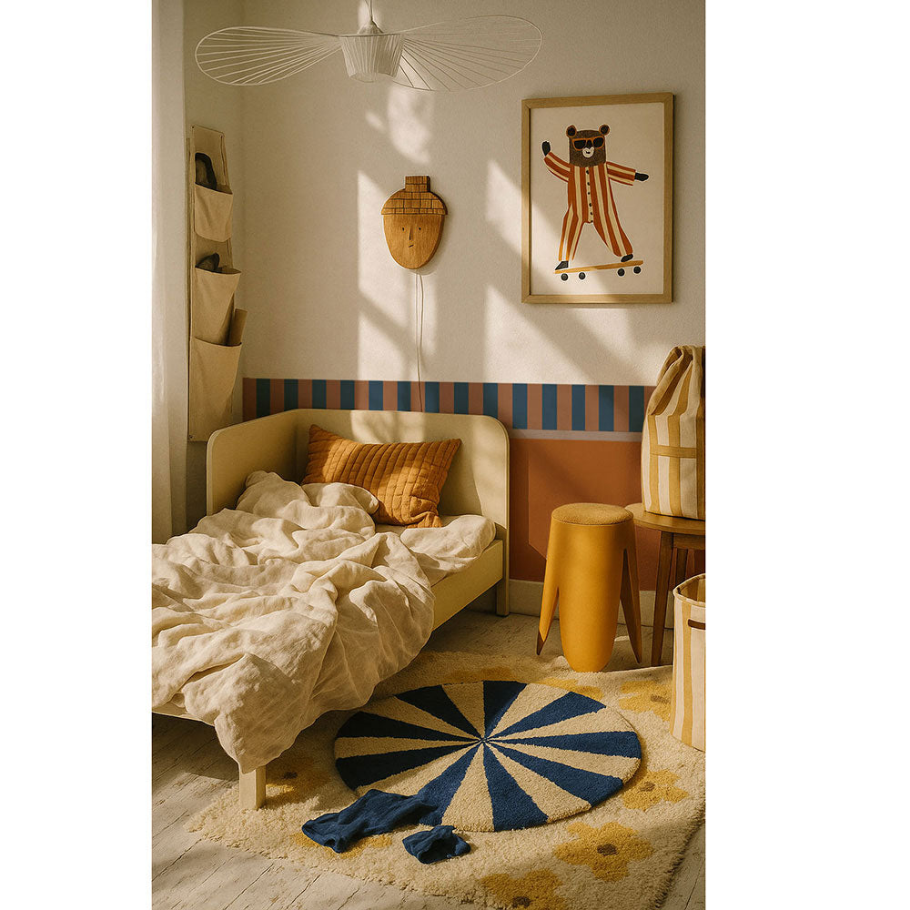 Stripes Nostalgia Navy Blue Brown