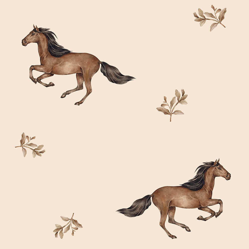 Horses Beige Tapeta Próbka