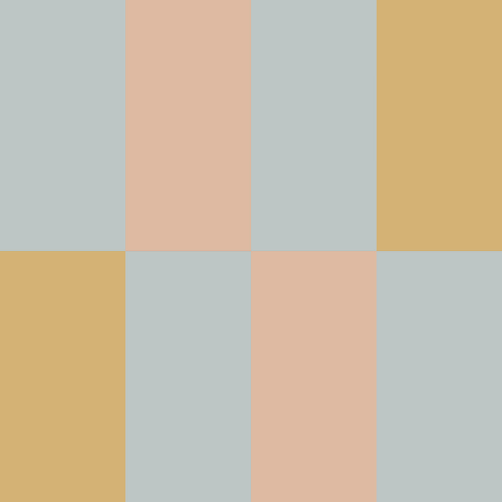 Stripes blue salmon yellow upsidedown Tapeta