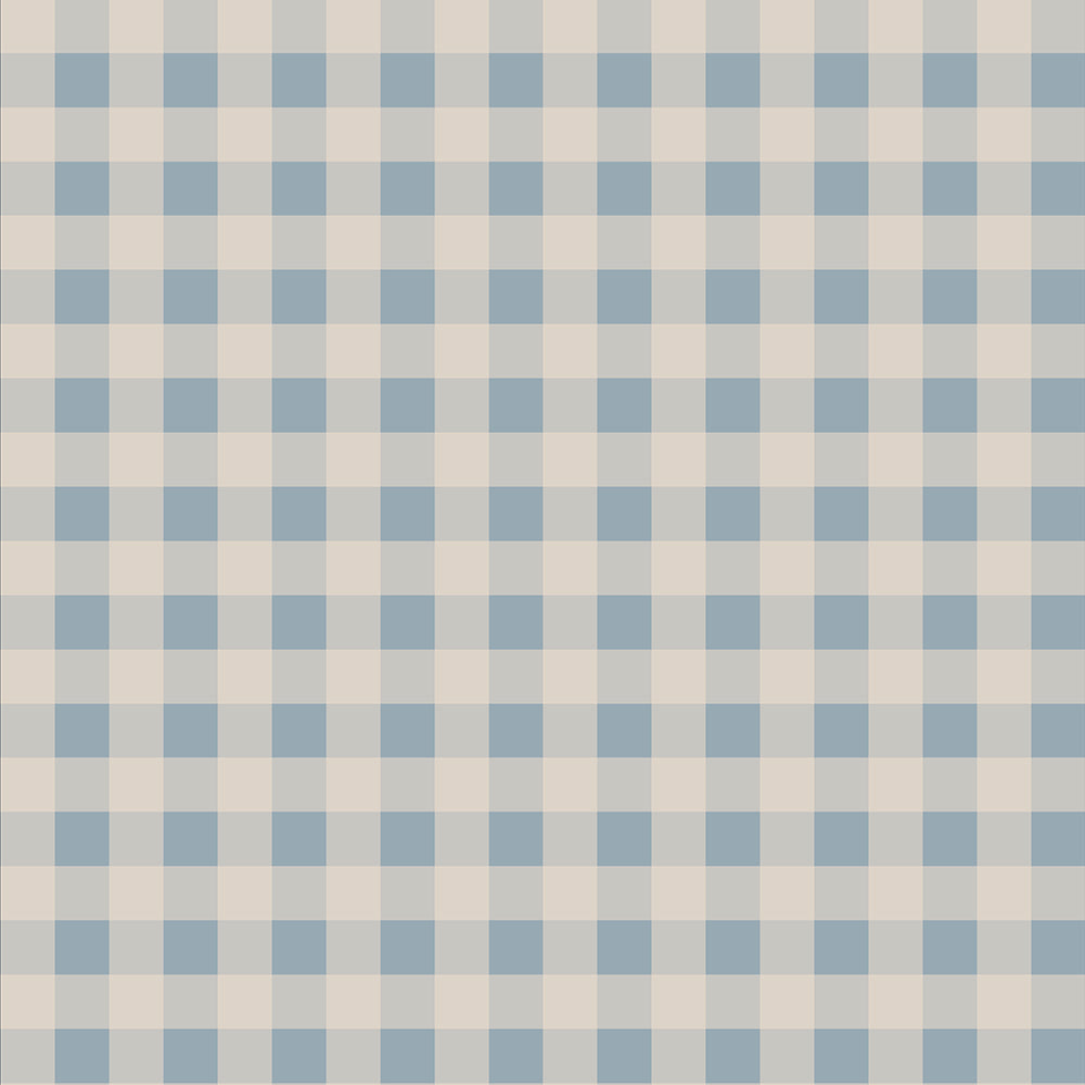 Check minimini blue cream