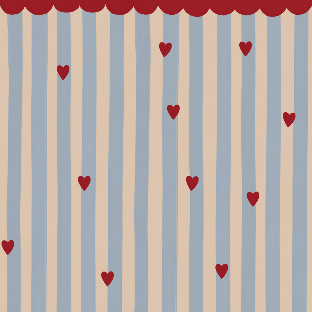 French hearts stripes Tapeta