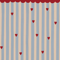 French hearts stripes Tapeta