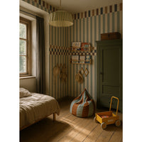 Stripes happy green and 3 colours Tapeta