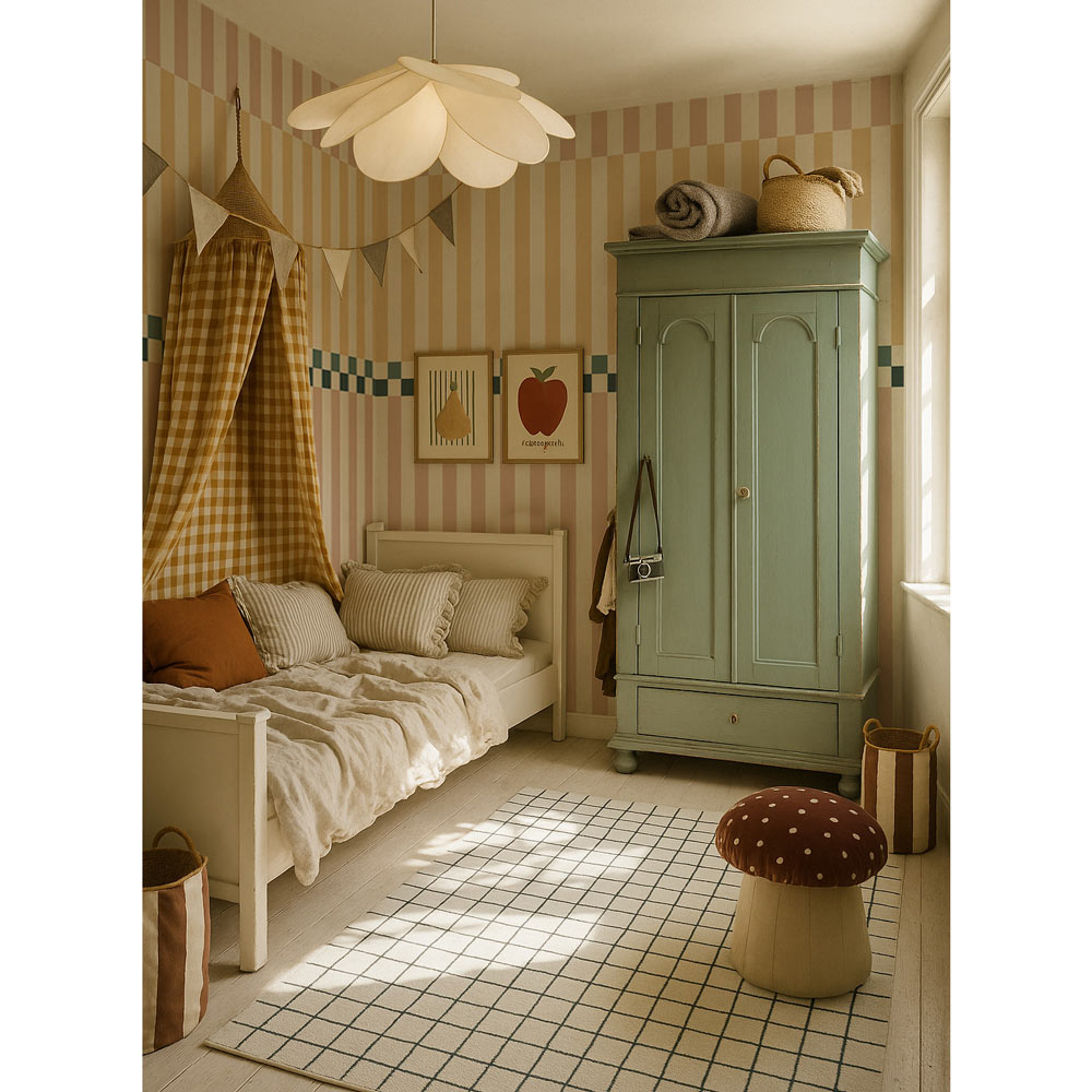 Stripes happy cherry pink and and sunny yellow Tapeta