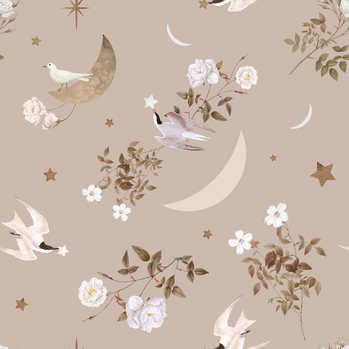 Birds In The Night Sky Tapeta