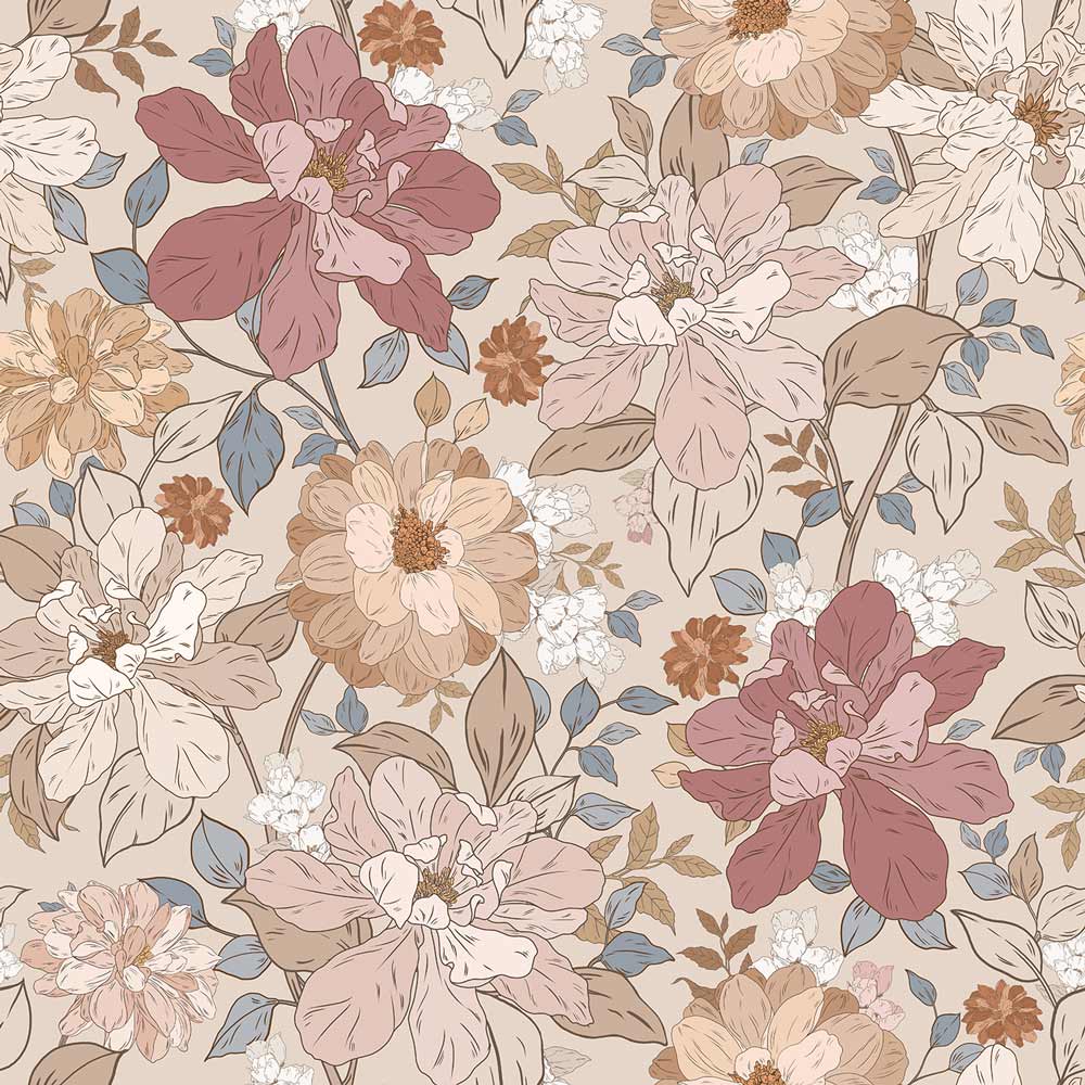 Wallpaper Marigolds and magnolia flowers