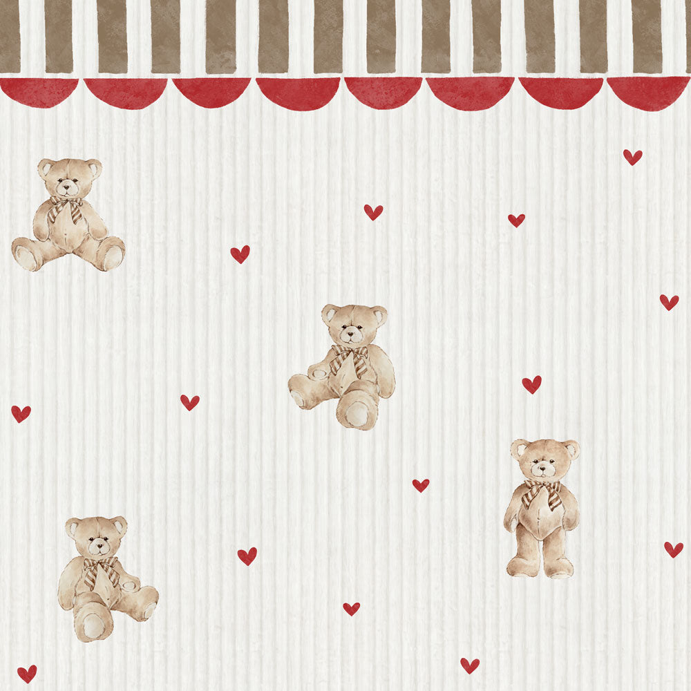 Teddy bear with ornament Tapeta