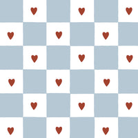 French hearts check Tapeta