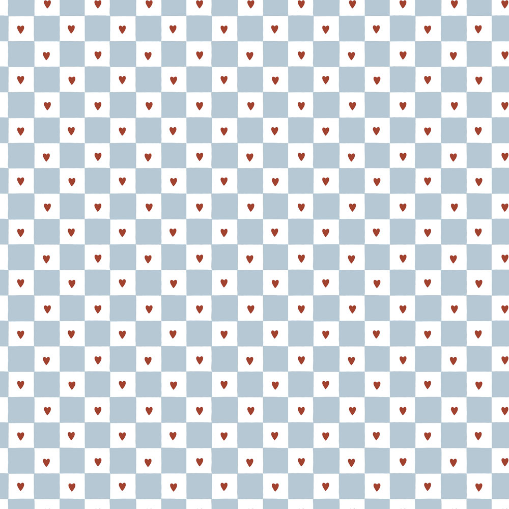 French hearts check Tapeta
