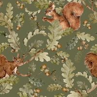 Squirrels in green Tapeta