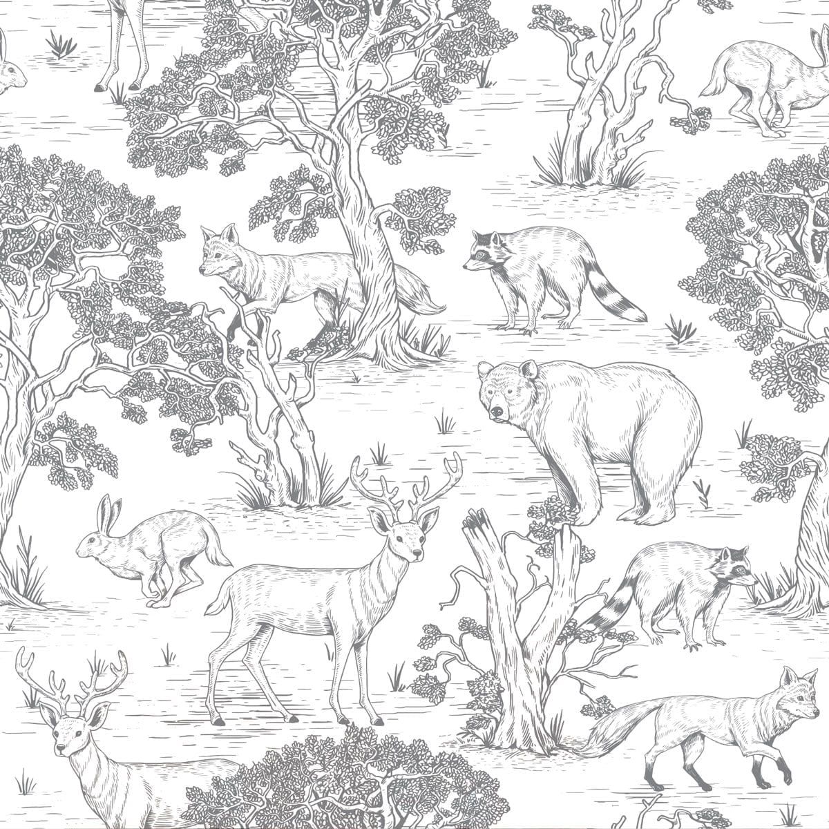 Dekornik Wallpaper Animals White