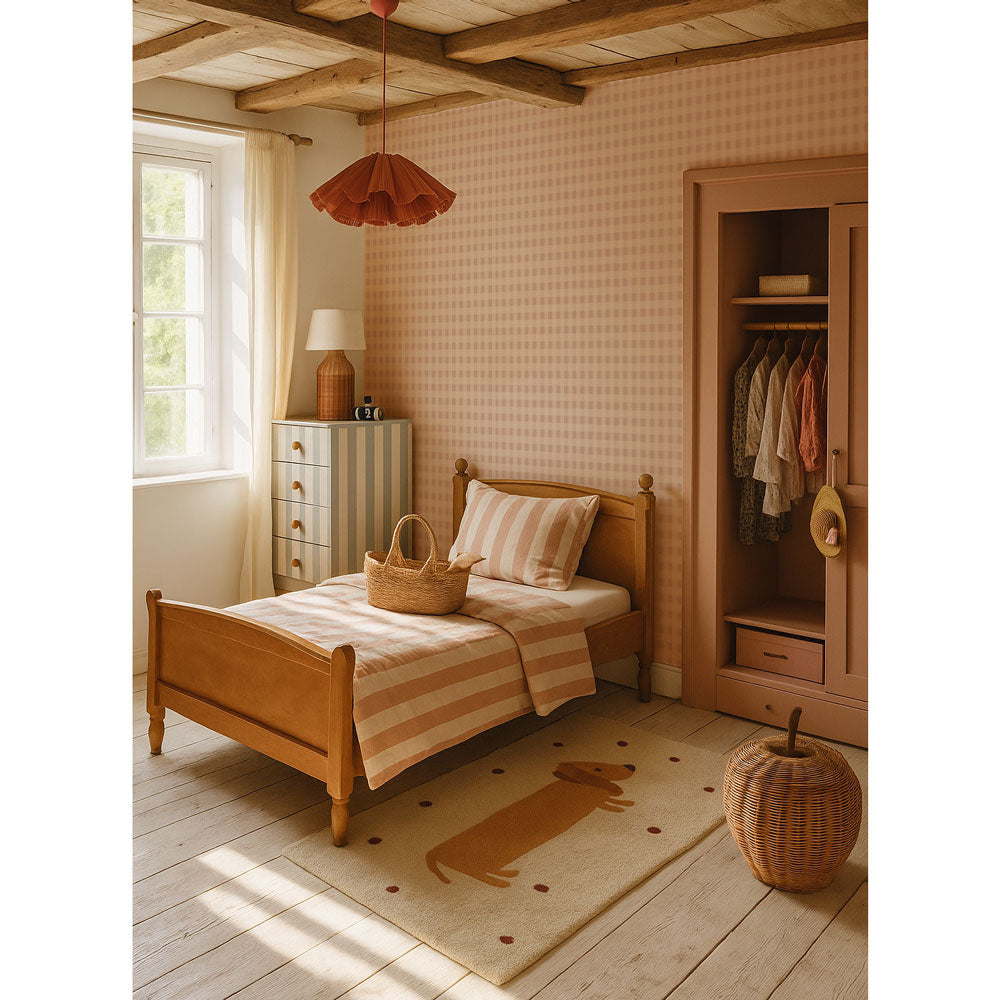 Check minimini pink cream Tapeta